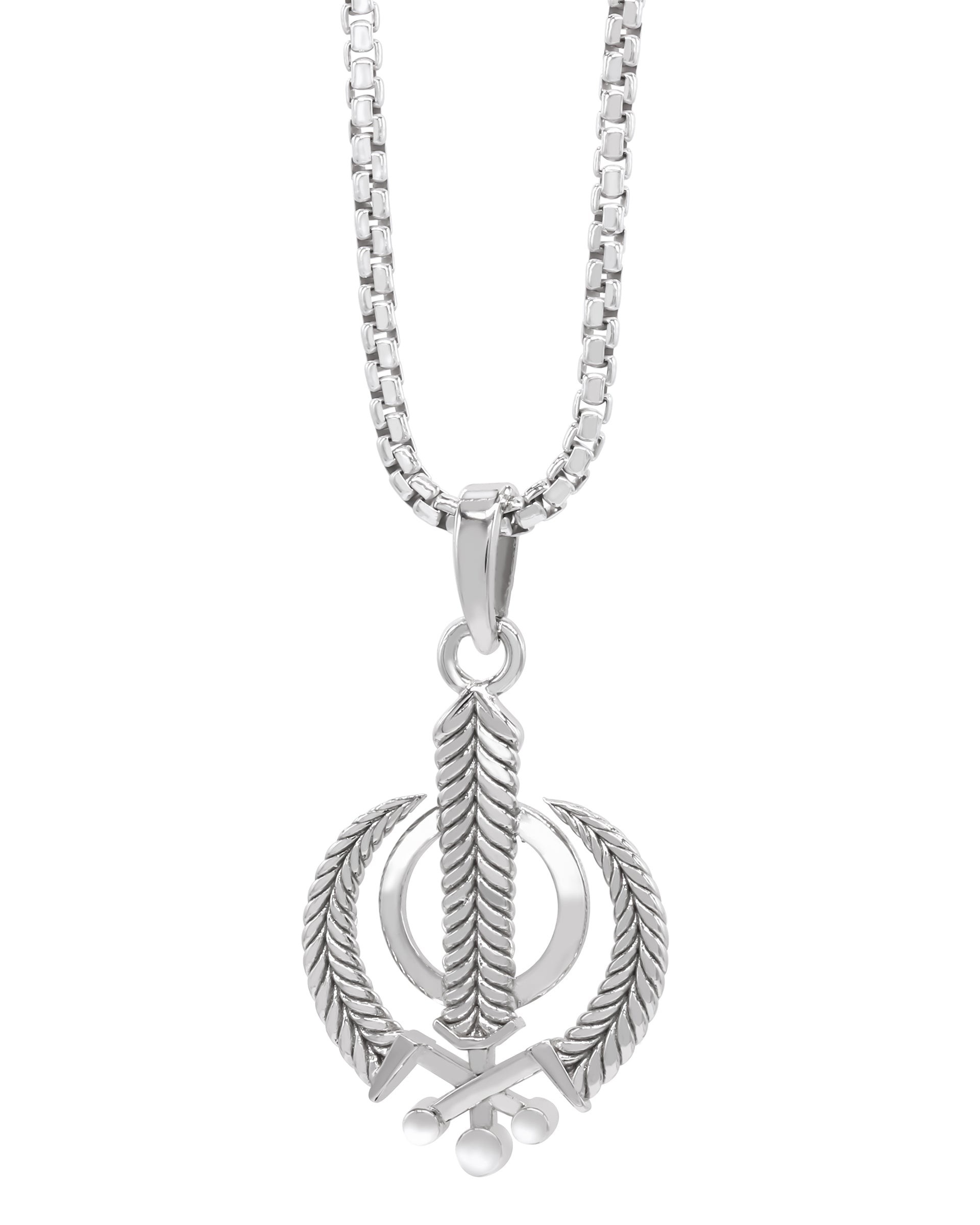 Silver khanda online locket