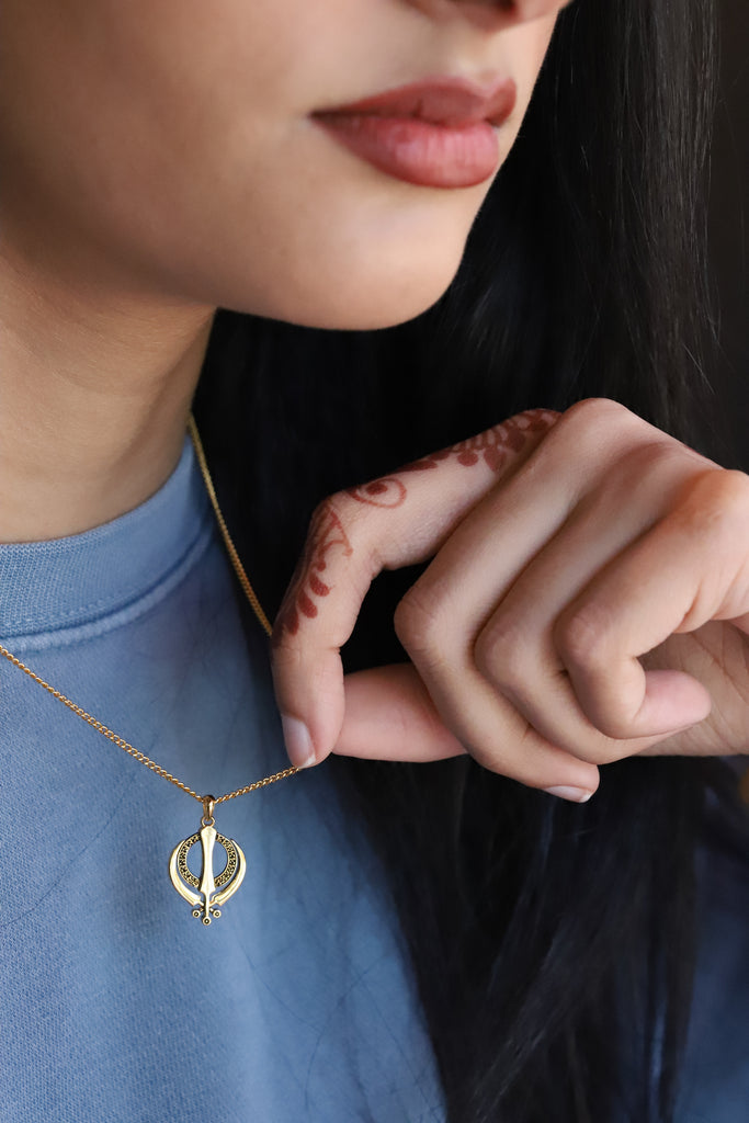 Paisley Khanda Necklace - Sikhexpo